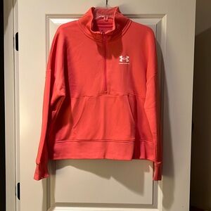 Under Armor boxy sweatshirt coral color